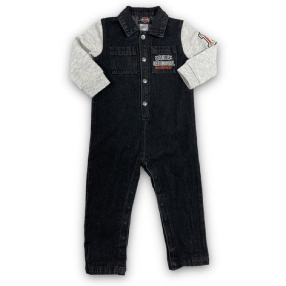 NWT Harley-Davidson Toddler Denim Workshop Jumper 2T/3T